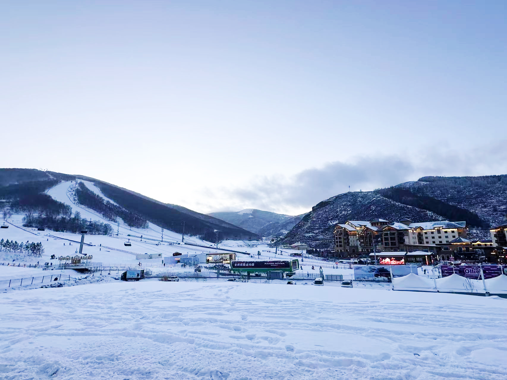河北張家口某滑雪場。受訪者供圖